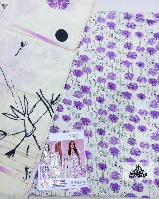 Viscose Stone Dobi Printed Allover Full suit with Exclusive Fancy Shawl - Nagina Cotton Emporium