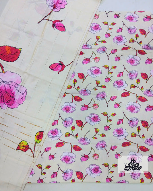 Viscose Stone Dobi Printed Allover Full suit with Exclusive Fancy Shawl - Nagina Cotton Emporium