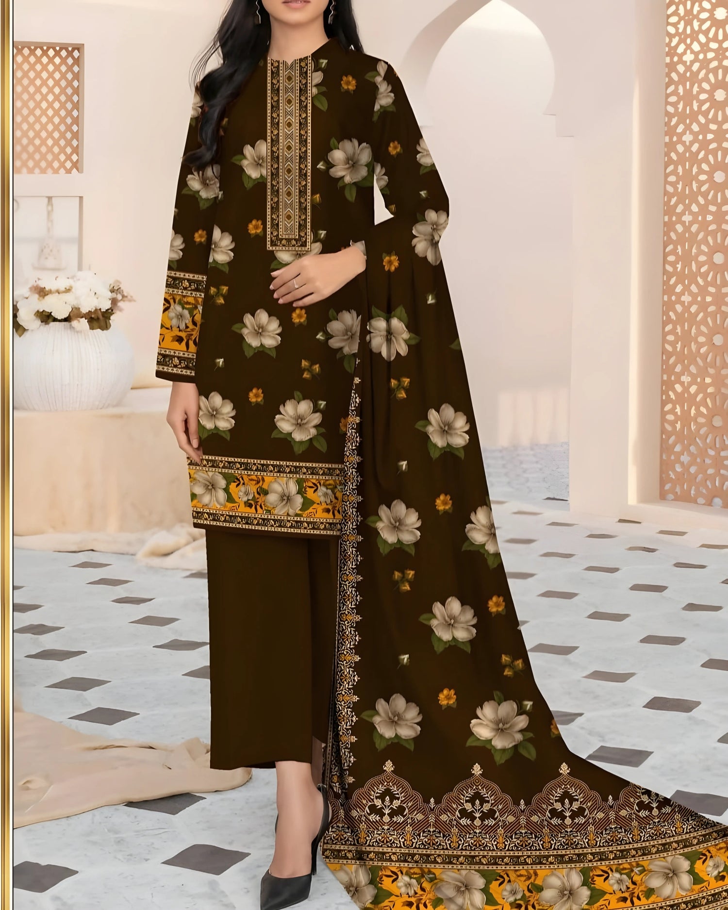 Kashish Classic Cotton 3pc – Al-Hamra Textiles - Nagina Cotton Emporium