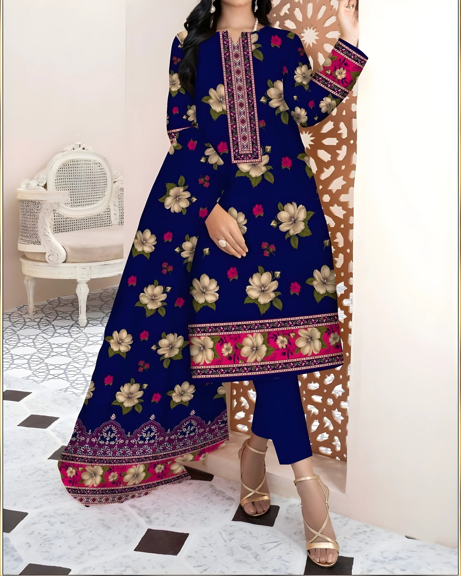 Kashish Classic Cotton 3pc – Al-Hamra Textiles - Nagina Cotton Emporium