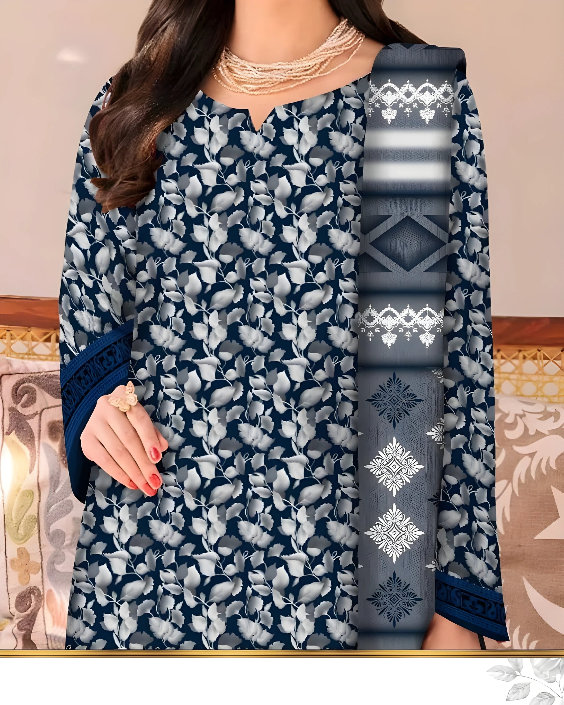Kashish Classic Cotton 3pc – Al-Hamra Textiles - Nagina Cotton Emporium