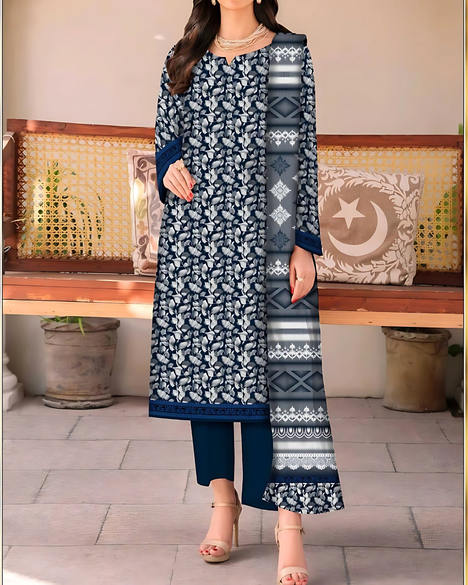 Kashish Classic Cotton 3pc – Al-Hamra Textiles - Nagina Cotton Emporium