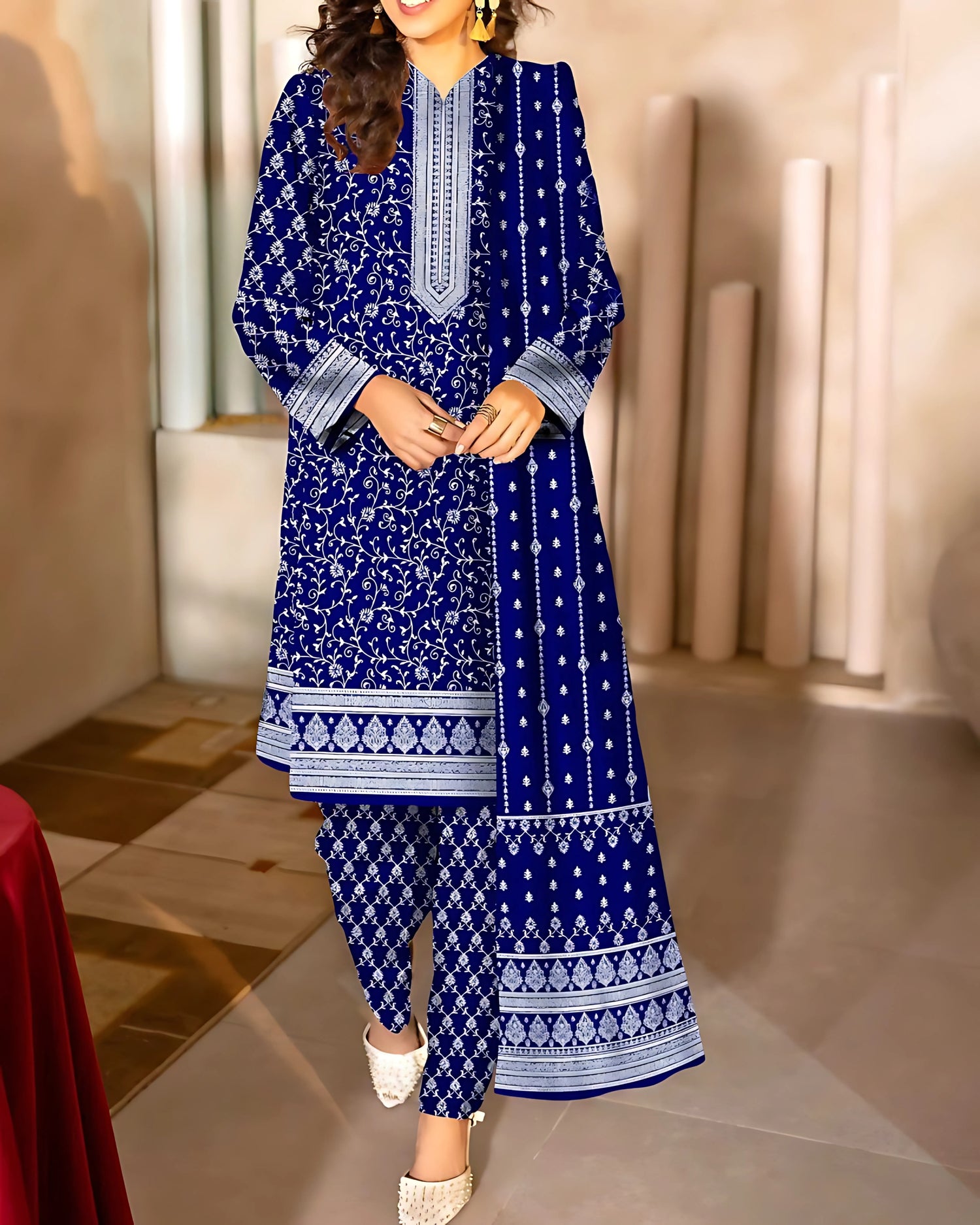 Kashish Classic Cotton 3pc – Al-Hamra Textiles - Nagina Cotton Emporium