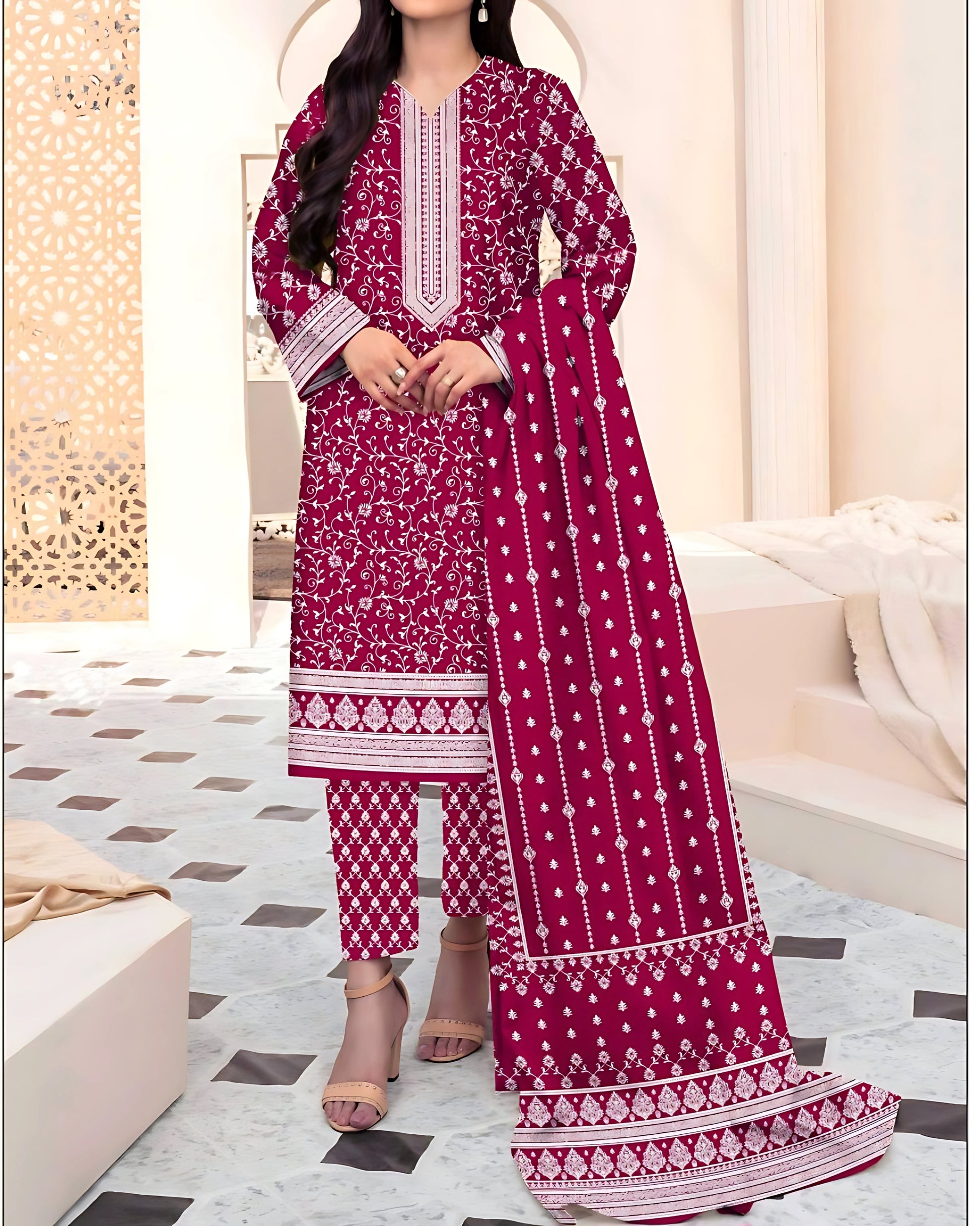 Kashish Classic Cotton 3pc – Al-Hamra Textiles - Nagina Cotton Emporium