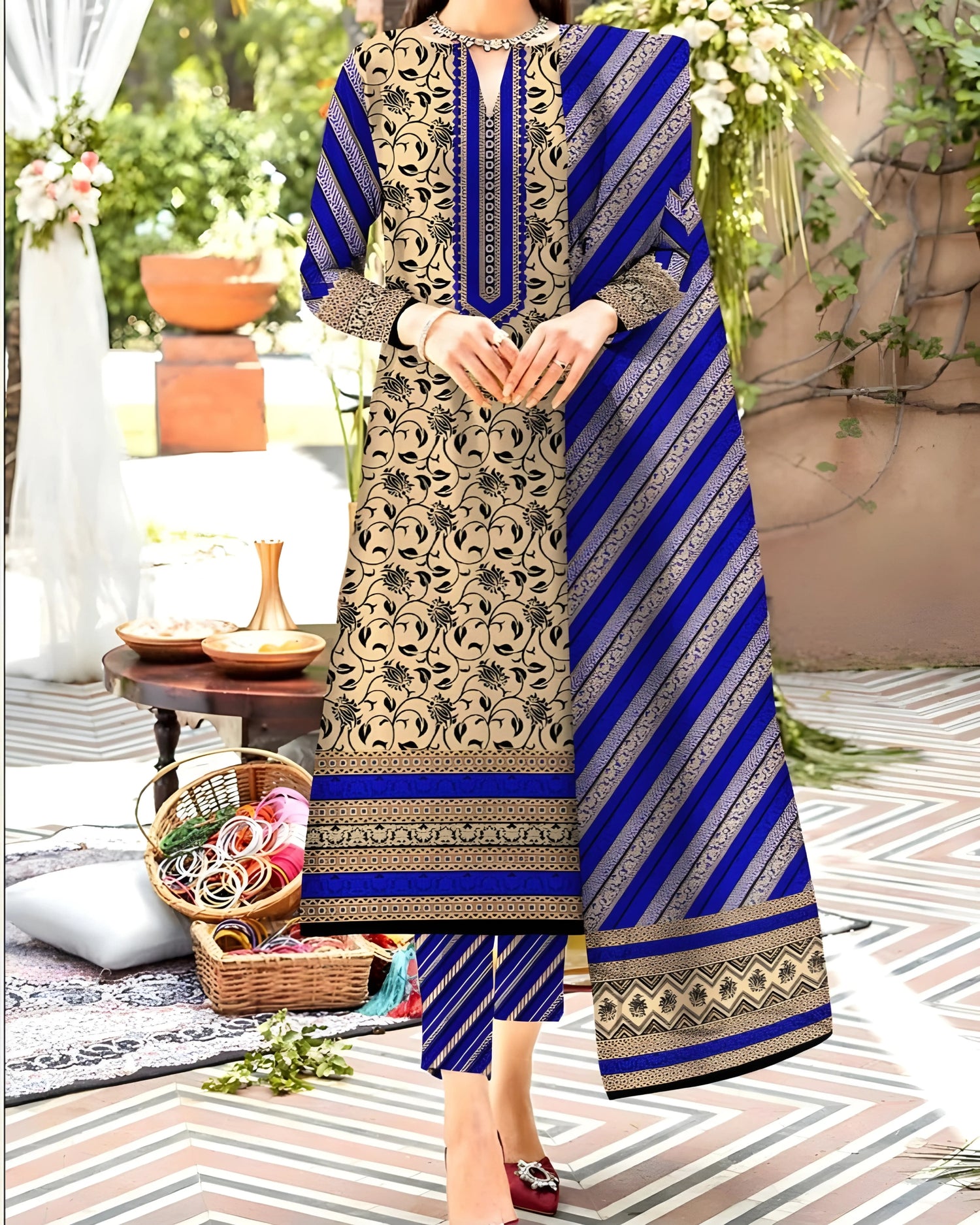 Kashish Classic Cotton 3pc – Al-Hamra Textiles - Nagina Cotton Emporium