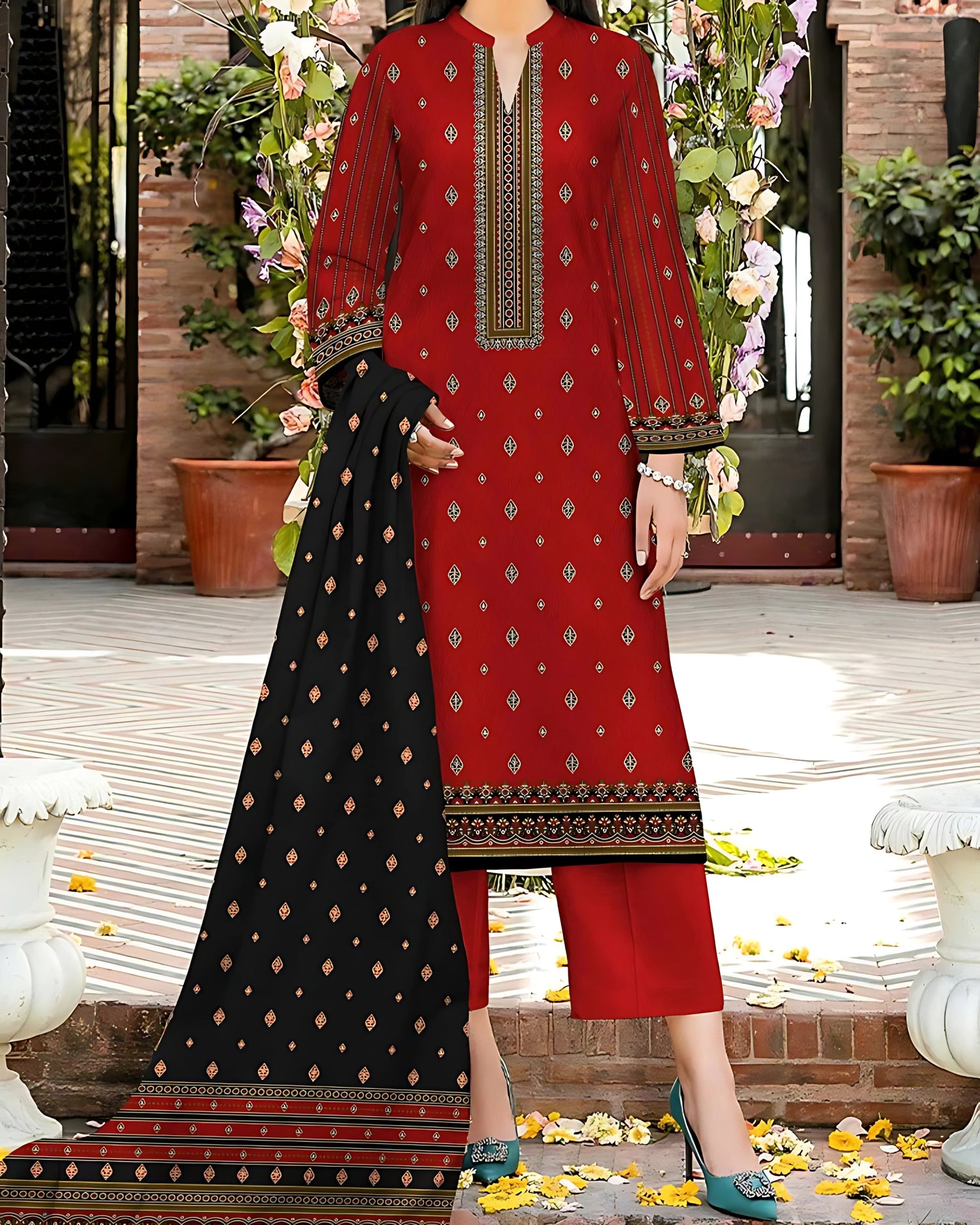 Kashish Classic Cotton 3pc – Al-Hamra Textiles - Nagina Cotton Emporium