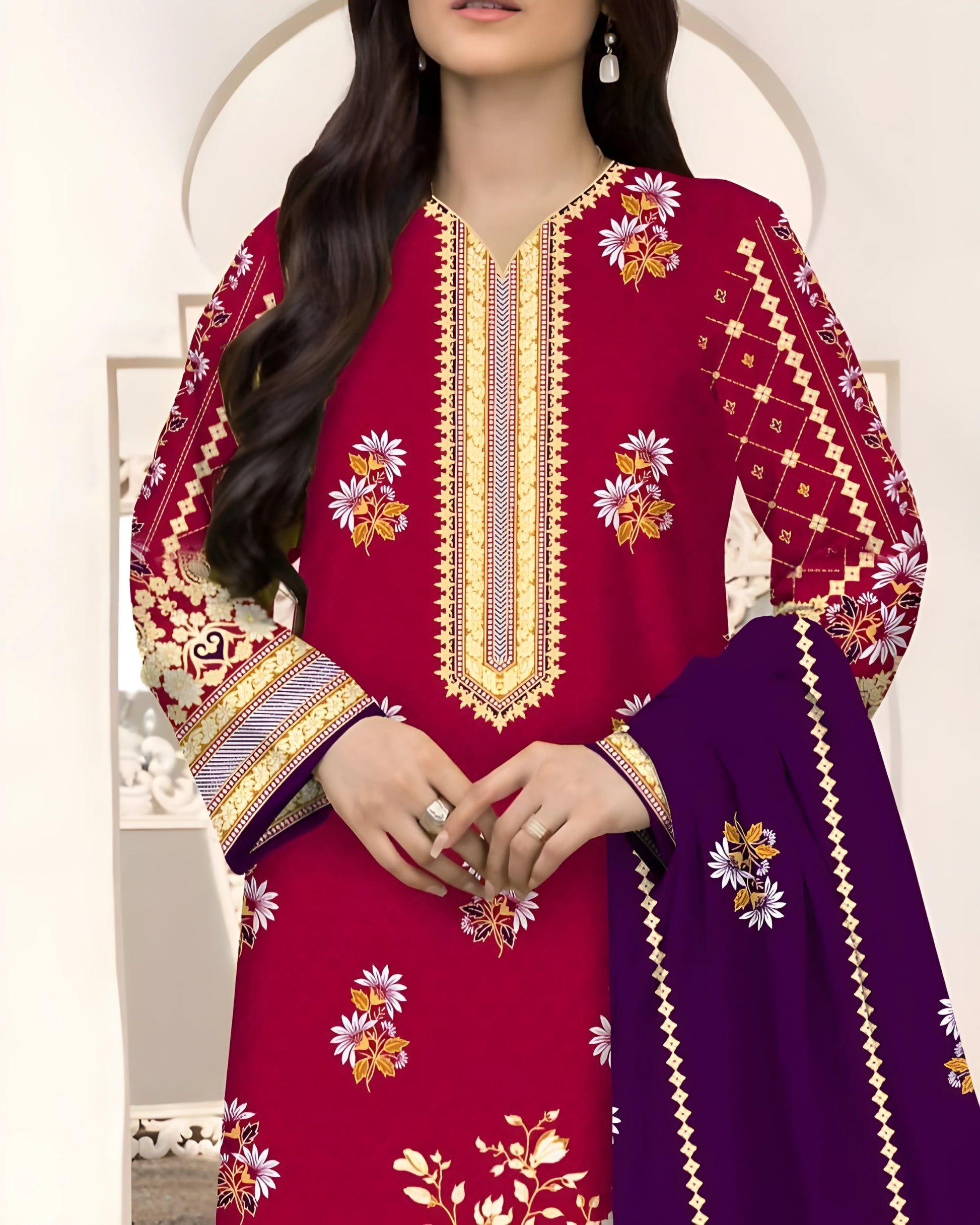 Kashish Classic Cotton 3pc – Al-Hamra Textiles - Nagina Cotton Emporium