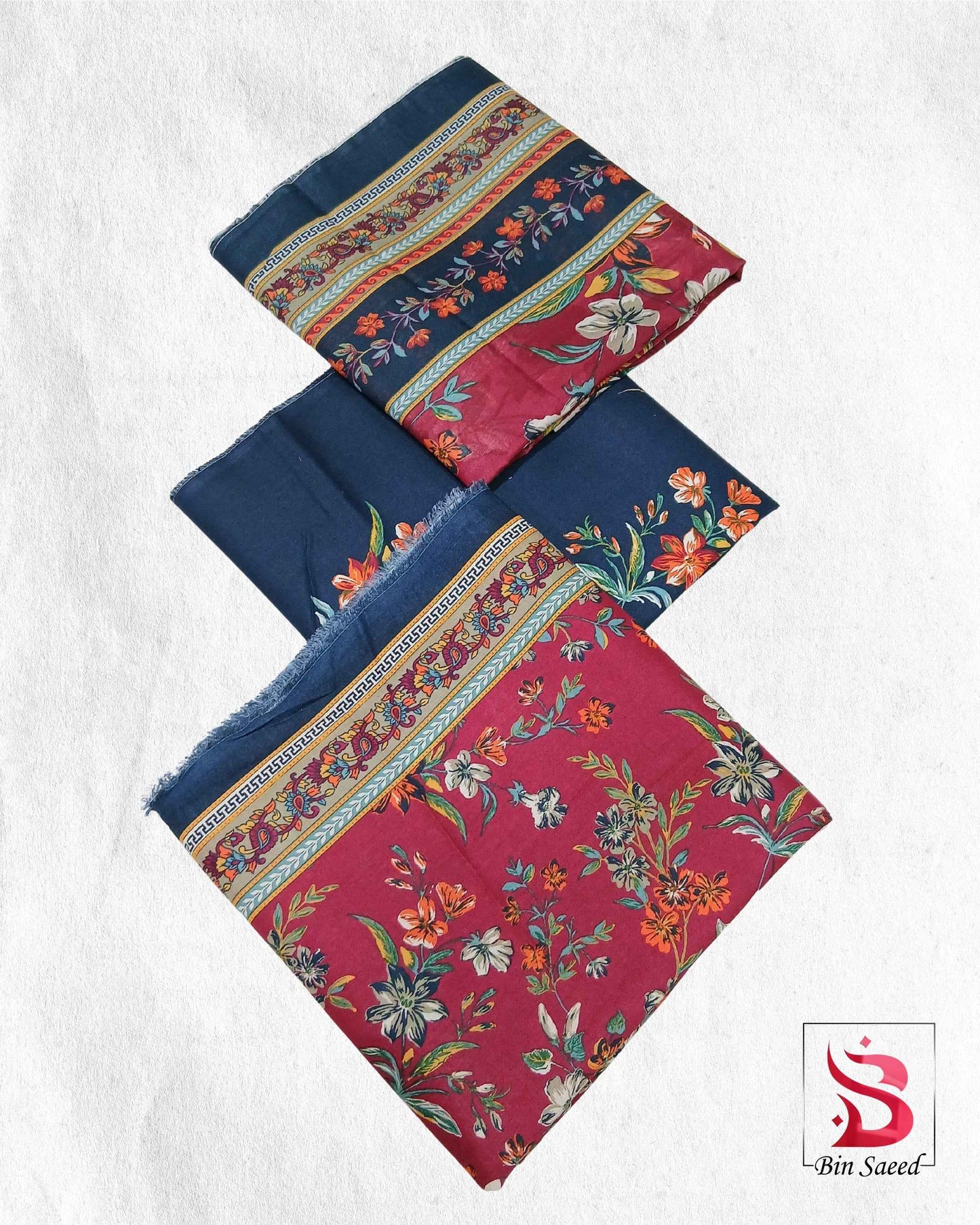 Bin Saeed Digital Printed Lawn 3Piece