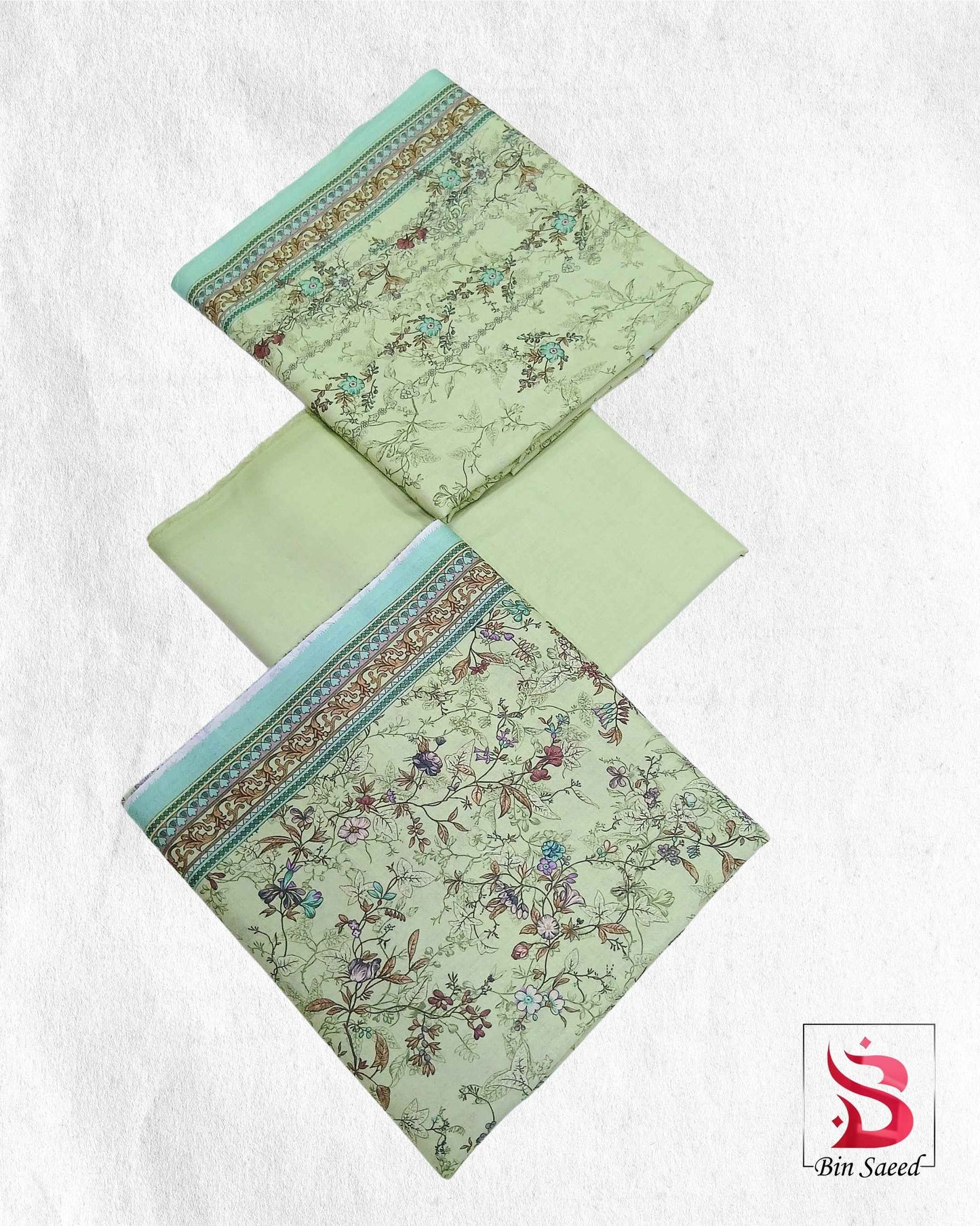 Bin Saeed Digital Printed Lawn 3Piece