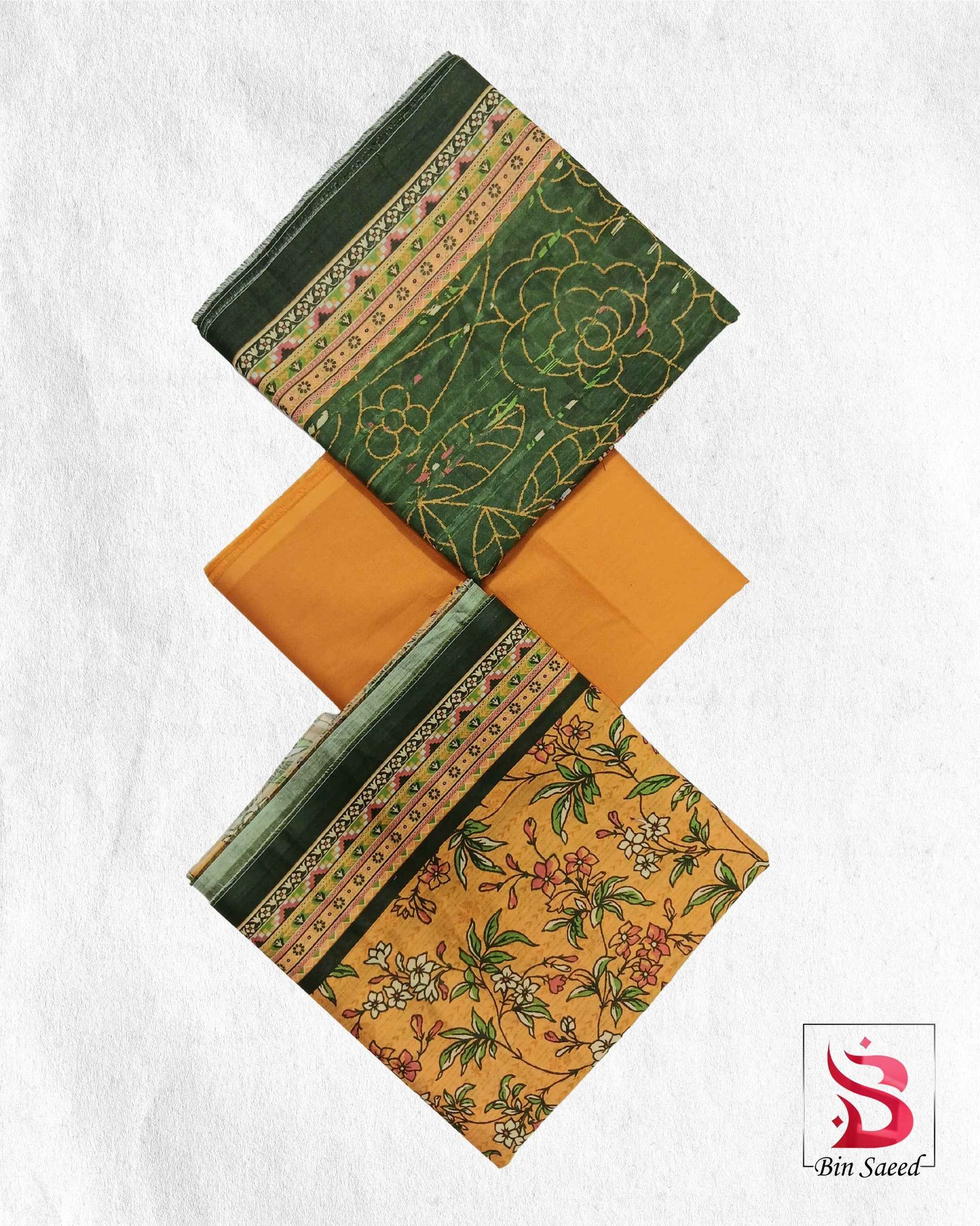 Bin Saeed Digital Printed Lawn 3Piece