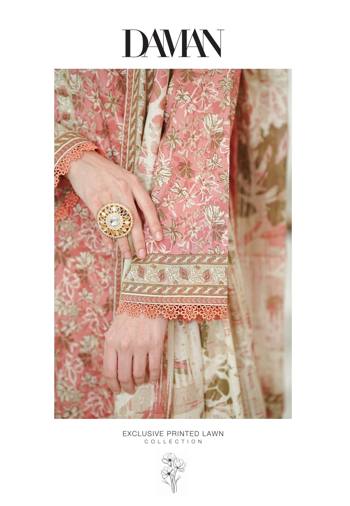 Daman Exclusive Lawn D-729