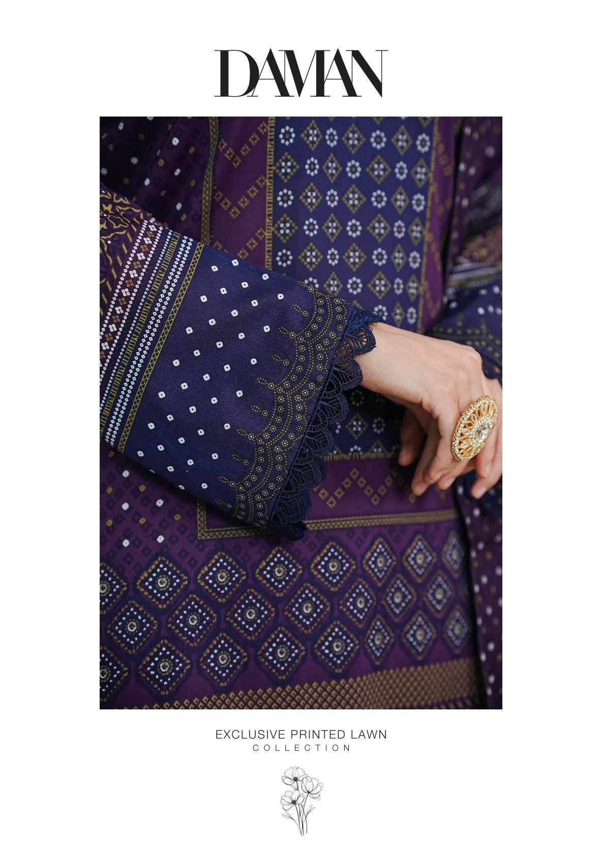 Daman Exclusive Lawn D-728