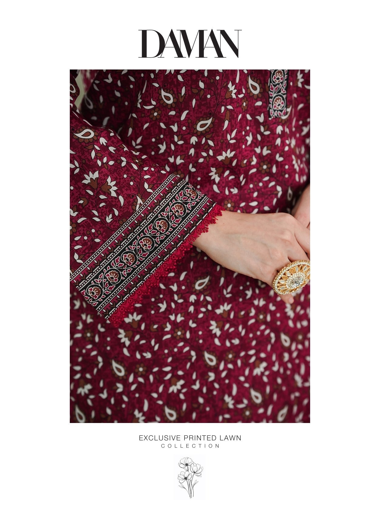 Daman Exclusive Lawn D-735