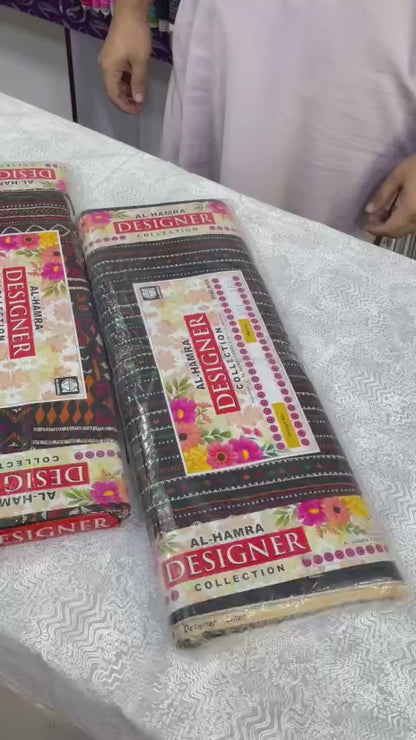 Designer Linen 3pc by Al-Hamra Textiles - D.301A