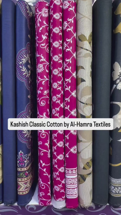 Kashish Classic Printed Cotton 3-Piece Suit | Al-Hamra Textiles