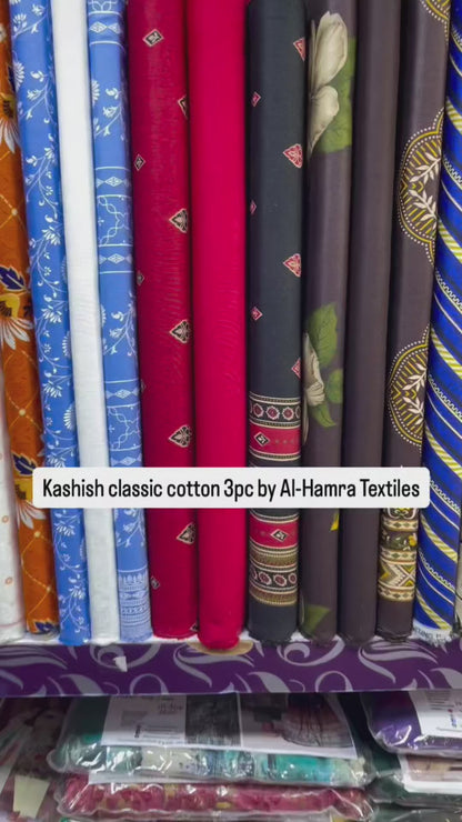 Kashish Classic Printed Cotton 3-Piece Suit | Al-Hamra Textiles